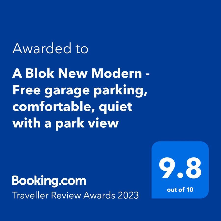 A Blok New Modern - Free Garage Parking, Comfortable, Quiet With A Park View Belgrado Exterior foto